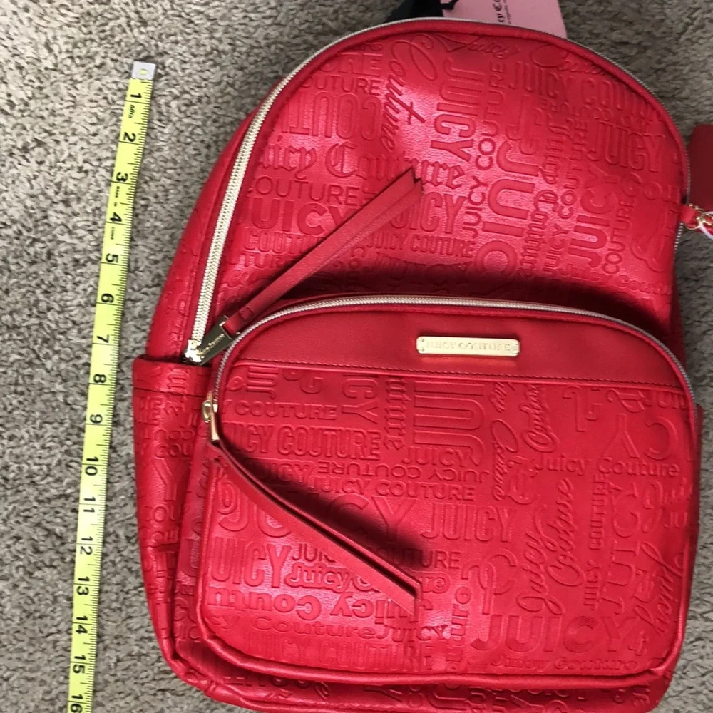 Juicy Couture Red Backpack with Coin Purse